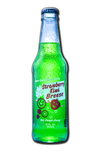 Excel Strawberry Kiwi Breese, 12oz Glass Bottle Soda