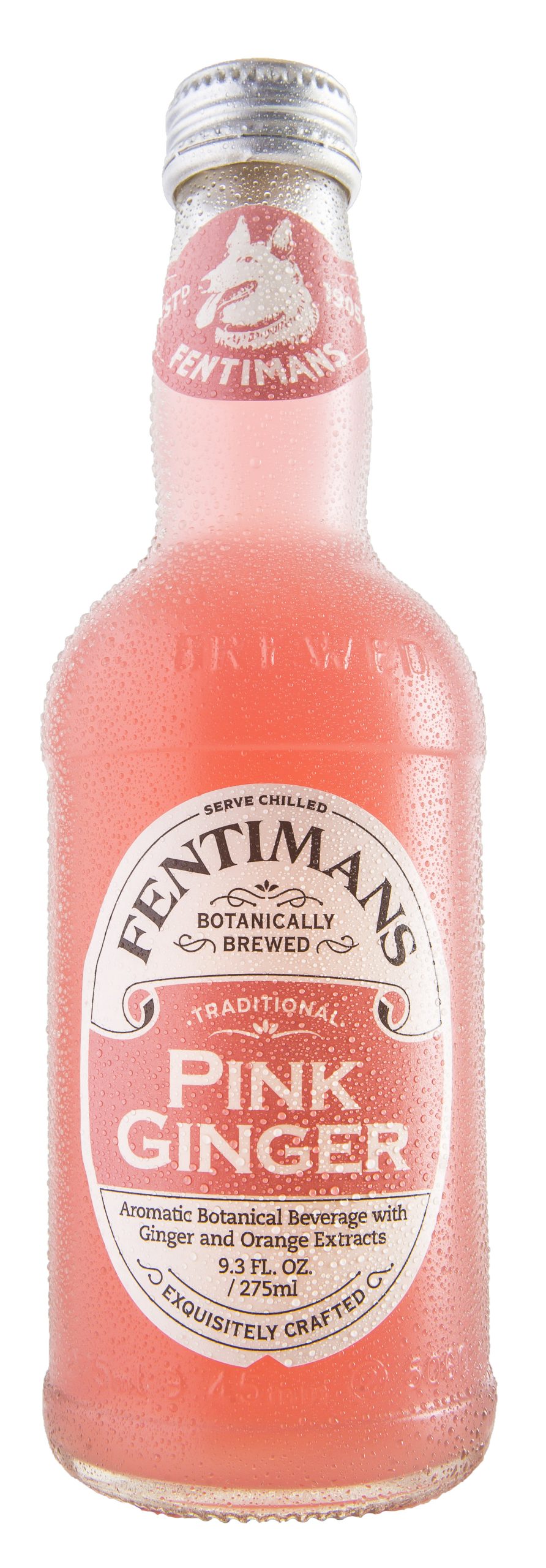 Fentiman's Pink Ginger Soda, 9.3oz Glass Bottle Soda