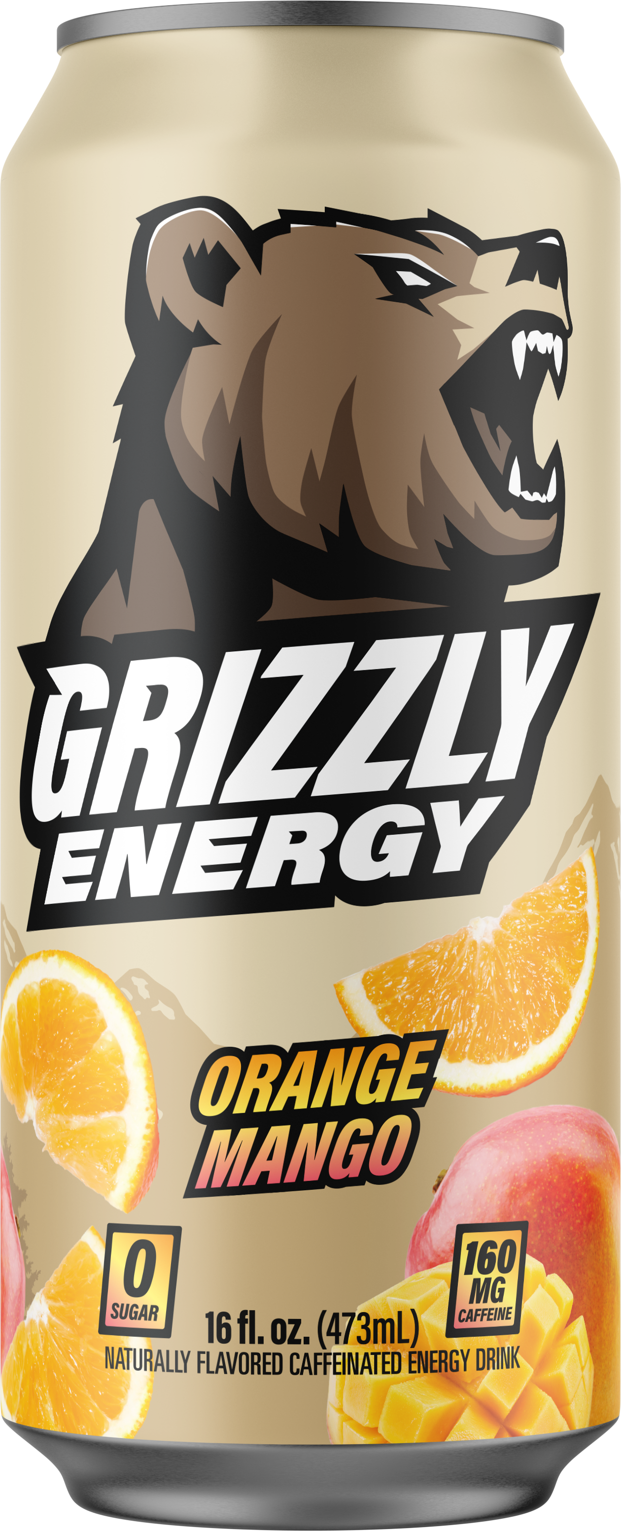 Grizzly Energy Orange Mango, 16 fl oz Can