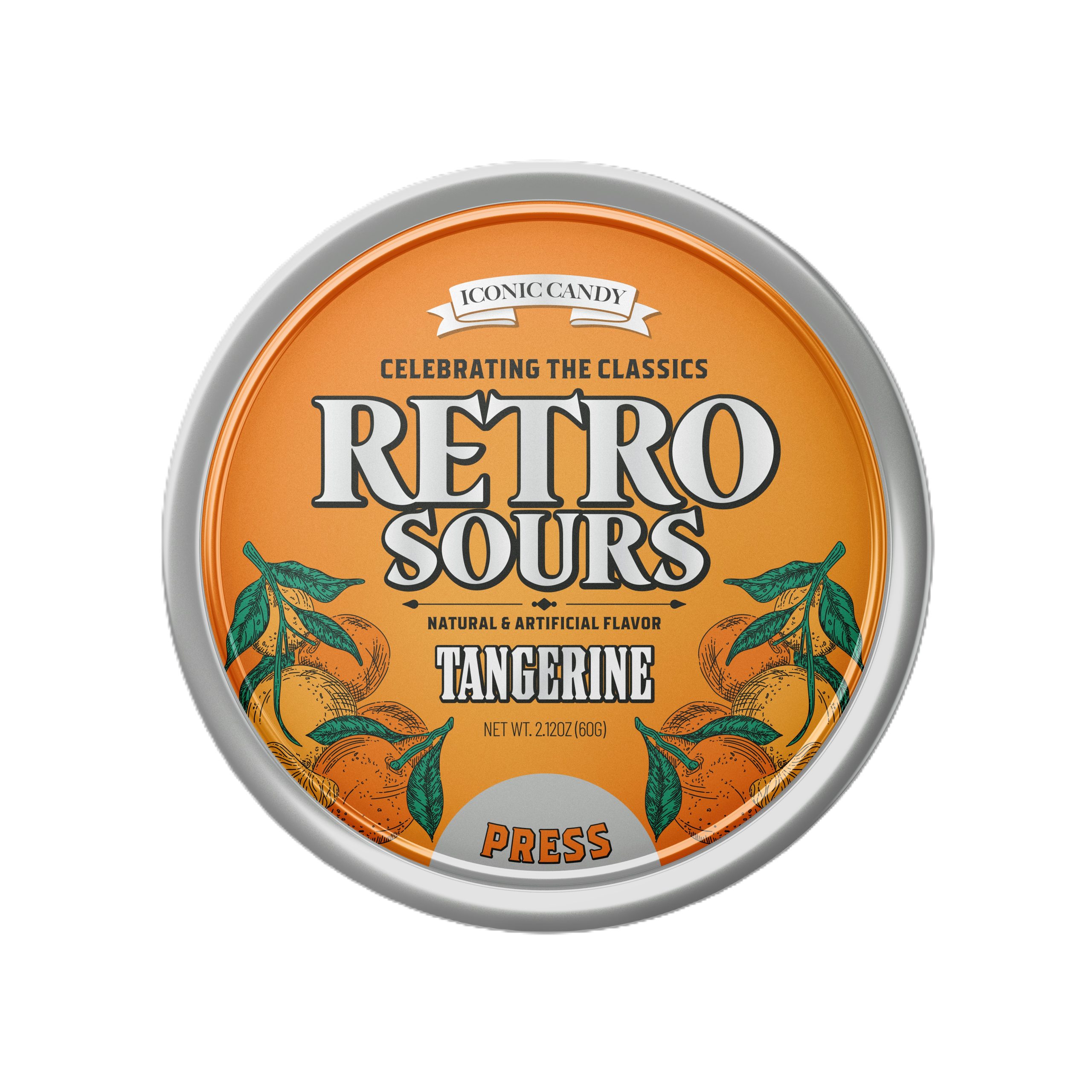 Retro Sours Tangerine, 2.12oz Tin