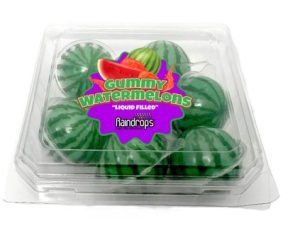 Raindrops Gummy Liquid Filled Watermelons - 3.8oz Container