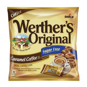 Werther's Sugar Free Caramel Coffee Hard Candies 2.75oz Peg Bag