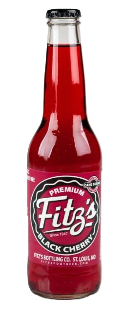 Fitz's Premium Black Cherry, 12oz Glass Bottle Soda