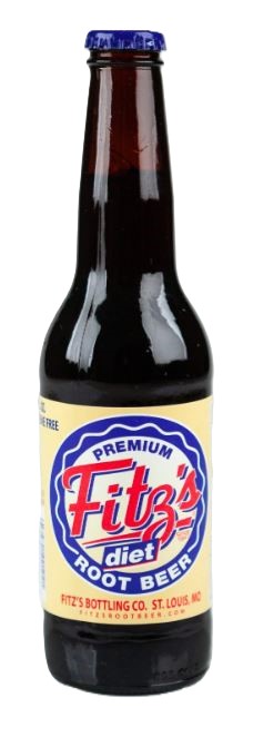 Fitz's Premium Diet Root Beer, 12oz Glass Bottle Soda