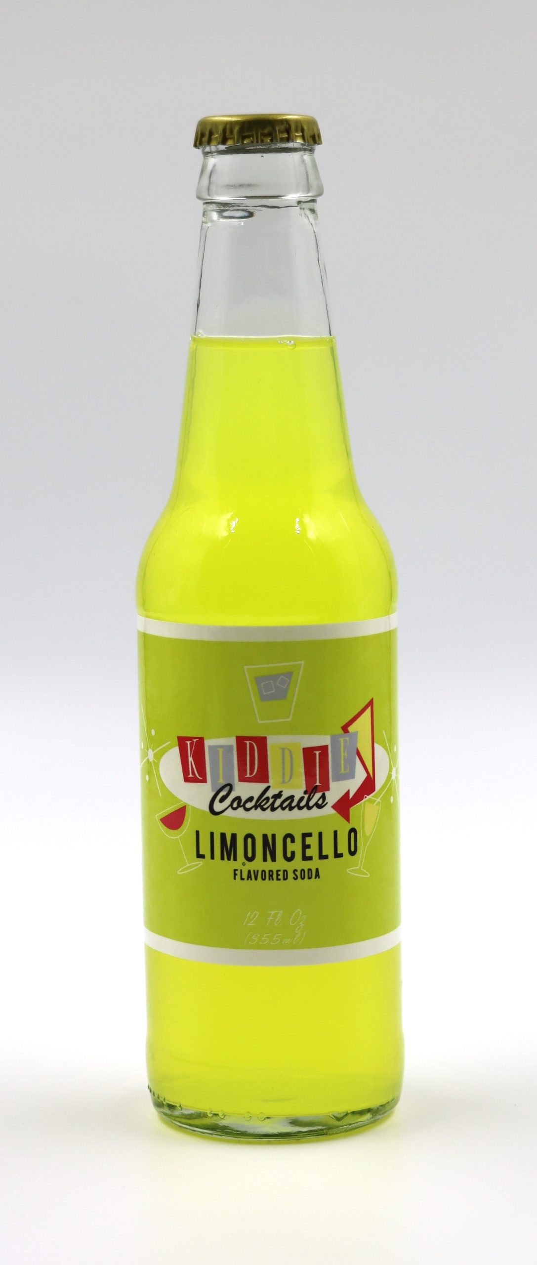 Kiddie Cocktails Limoncello Flavored Soda, 12oz Glass Bottle Soda