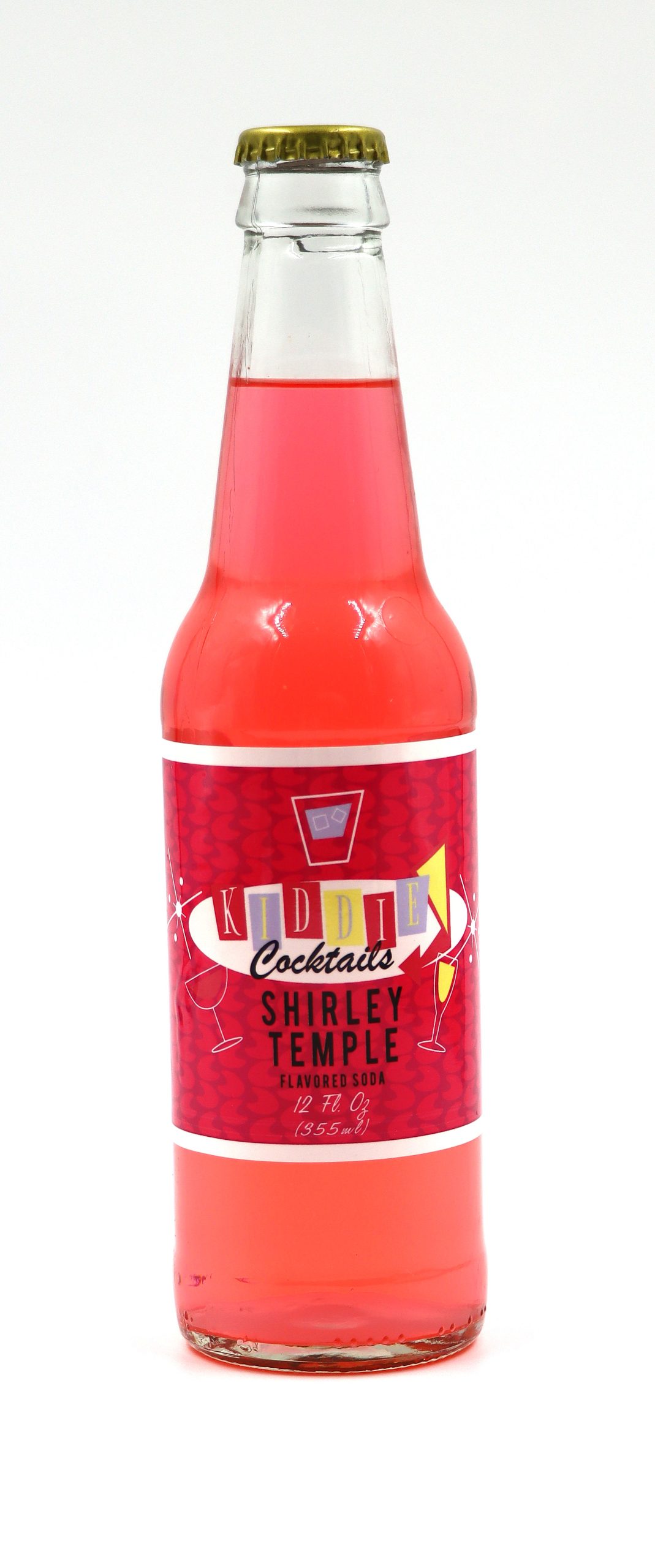 Kiddie Cocktails Shirley Temple, 12oz Glass Bottle Soda