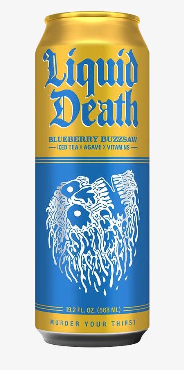 Liquid Death Tea, Blueberry Buzzsaw 19.2 fl oz