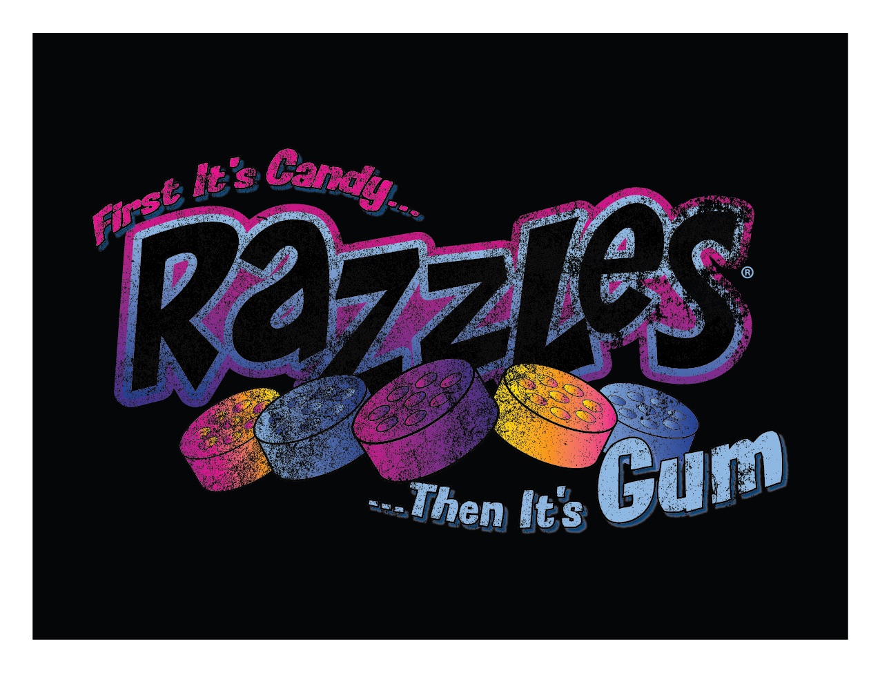 Magnet - Razzles - First It's Candy...Then It's Gum