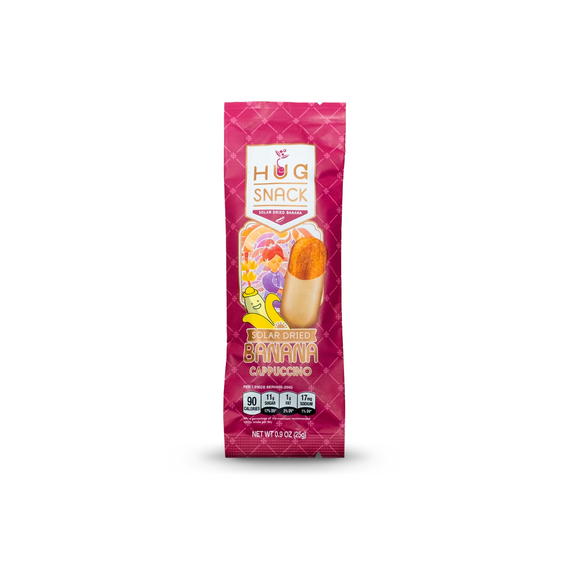 Hug Snack, Solar Dried Banana Cappuccino - 1, 0.9oz Pack