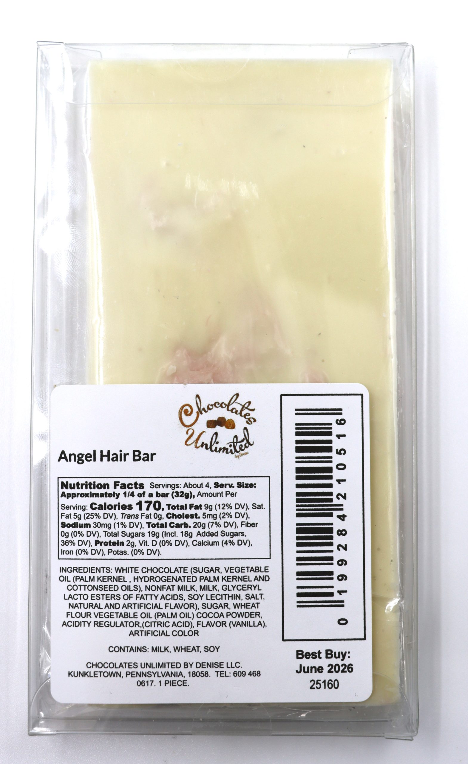 Angel Hair White Chocolate Bar - Made w/Turkish Cotton Candy - Image 2