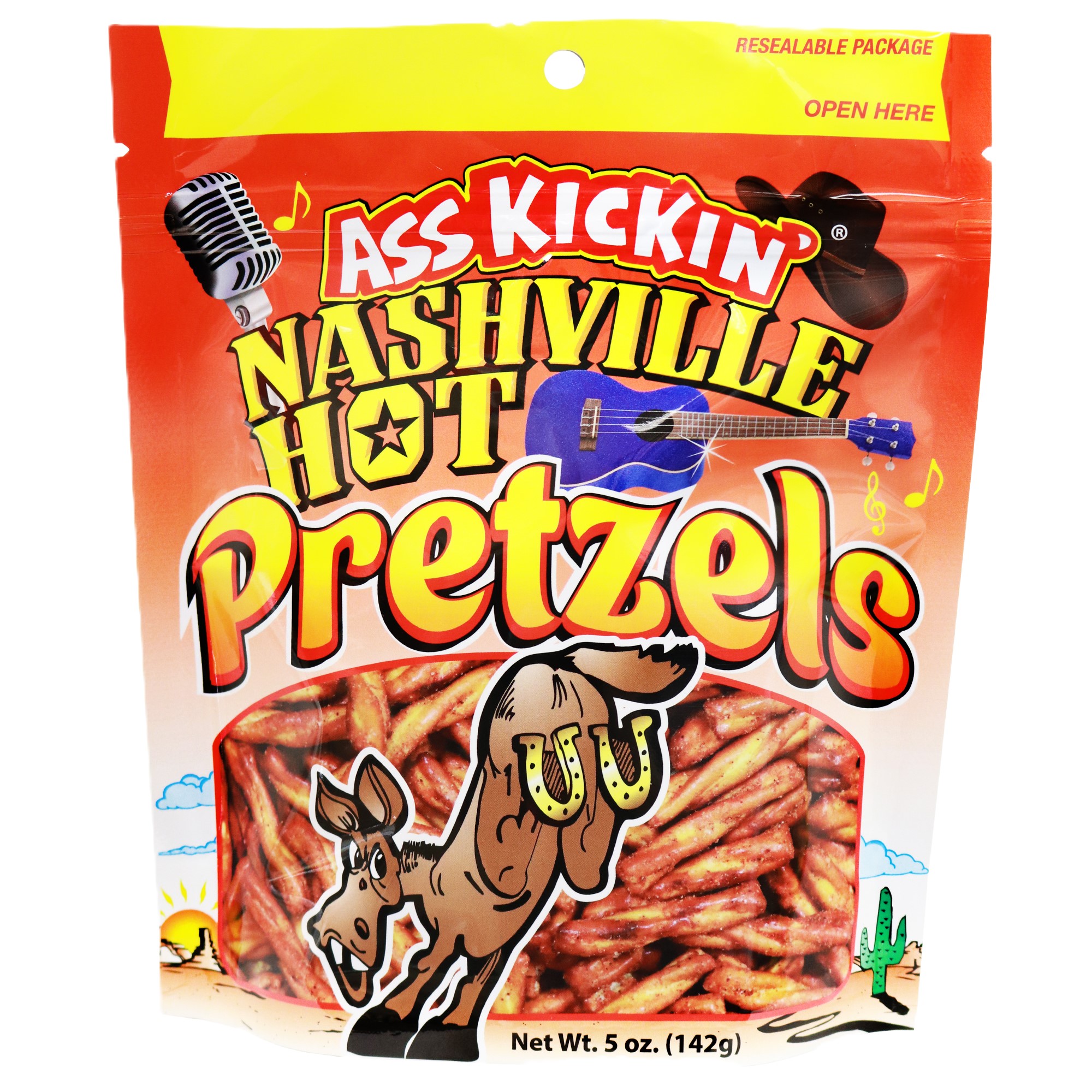 Ass KIckin' Pretzels - Nashville Hot, 5oz Resealable Bag