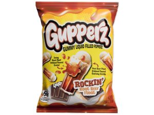 Gupperz Rockin Root Beer Float, Liquid Filled Gummy 2.54oz Peg Bag