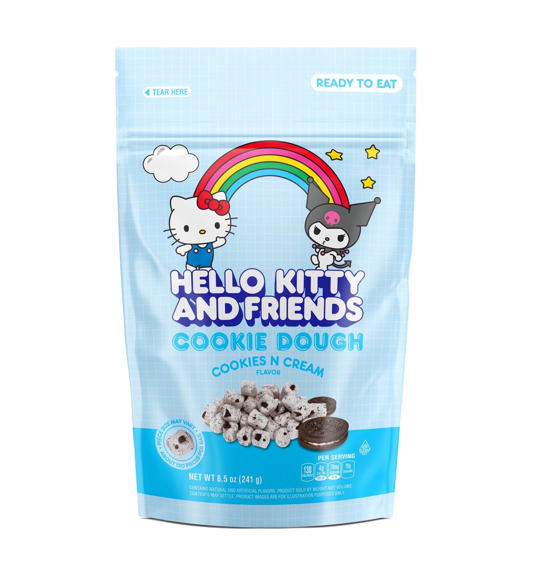 Hello Kitty Cookie Dough Bites - Cookies N Cream, 8.5oz Resealable Bag