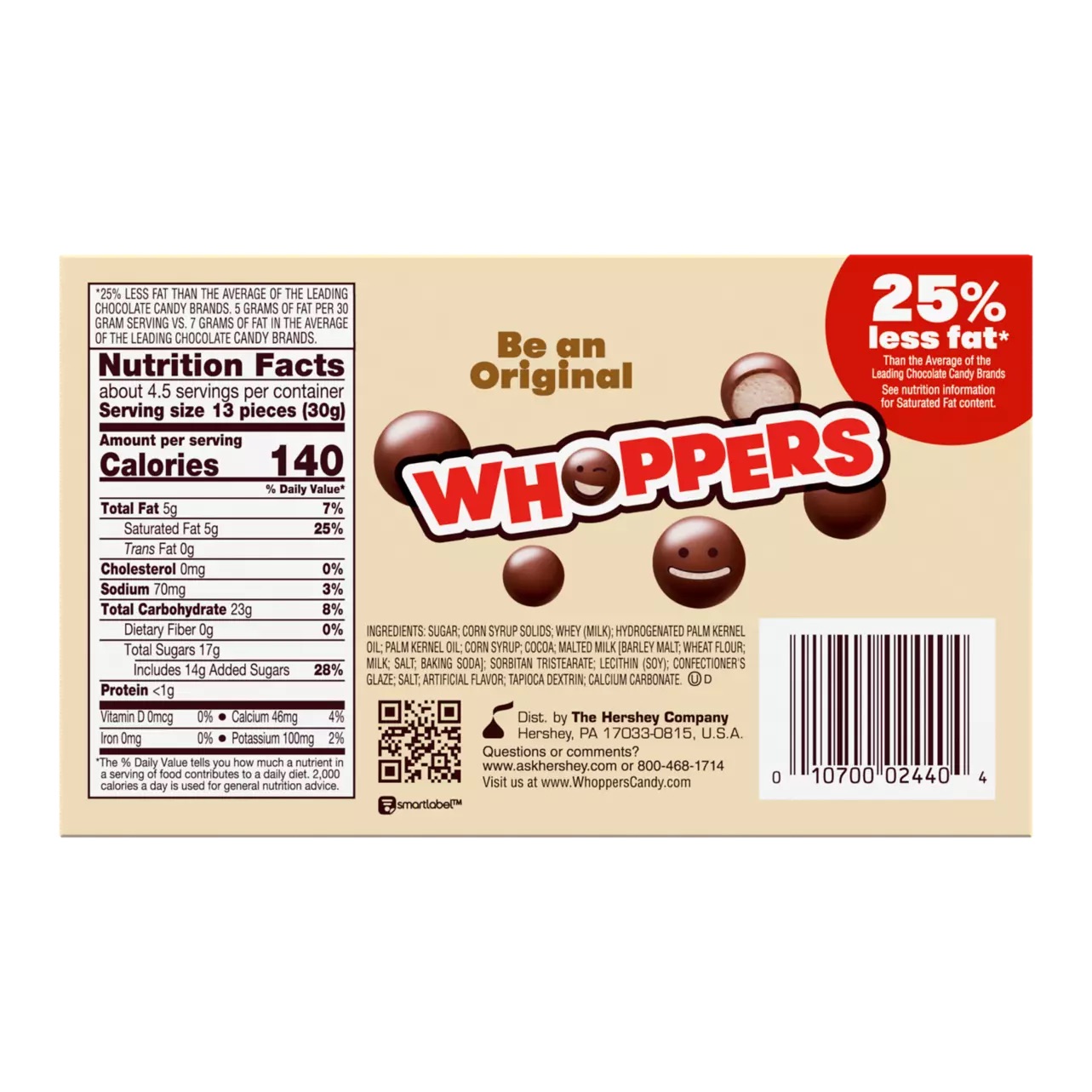 Whoppers, Original Malted Milk Balls, 5oz Theater Box - Image 2