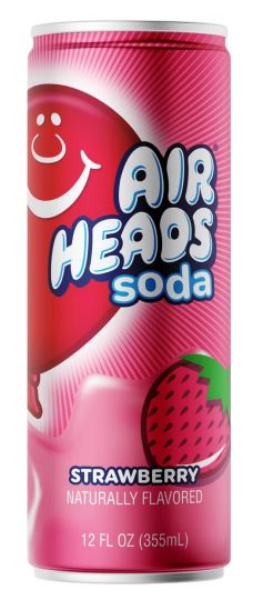 Airheads Soda - Strawberry, 12oz can