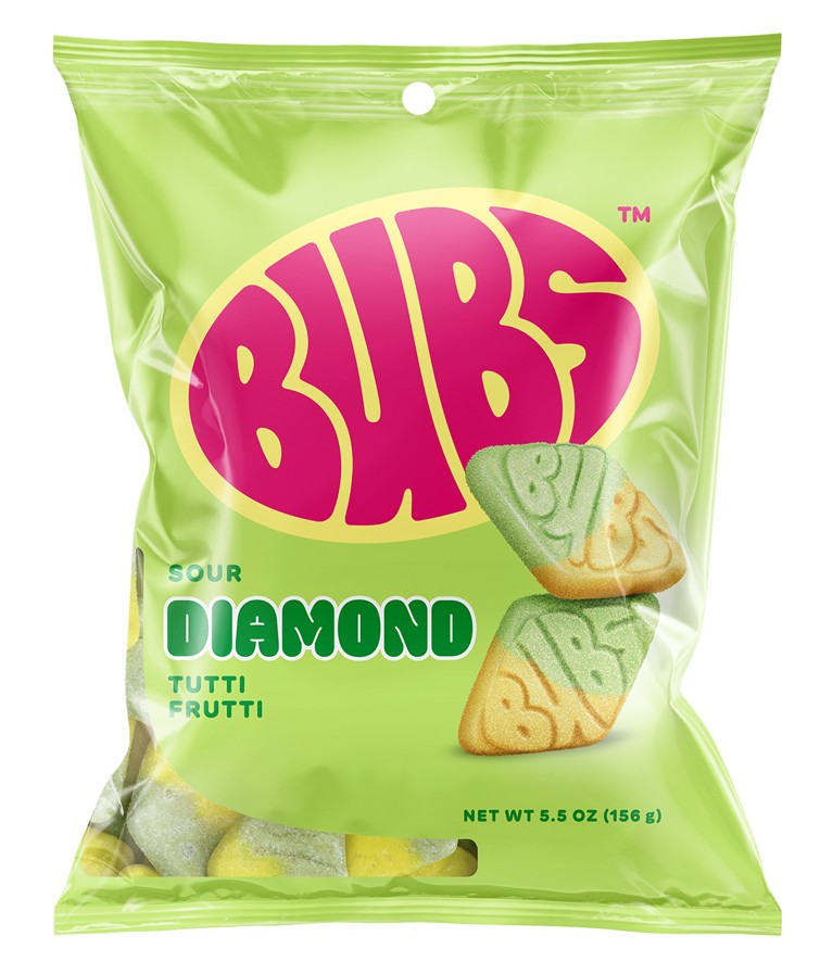 Bubs Sour Diamond Tutti Frutti 5.5oz Bag