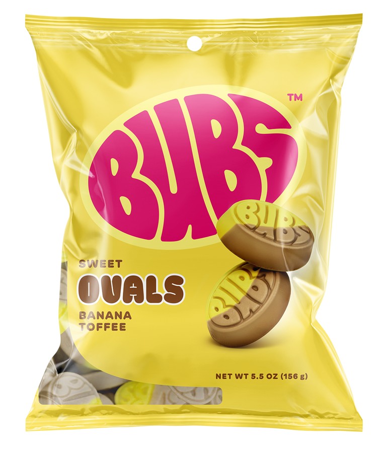Bubs Sweet Ovals Banana Toffee 5.5oz Bag