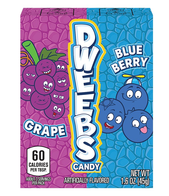 Dweebs Candy Grape & Blueberry 1.6oz Box - Image 2