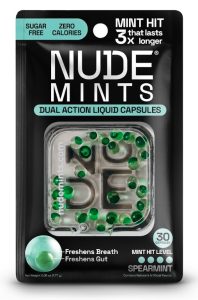 NUDE Mints Spearmint, Dual Action Liquid Capsules