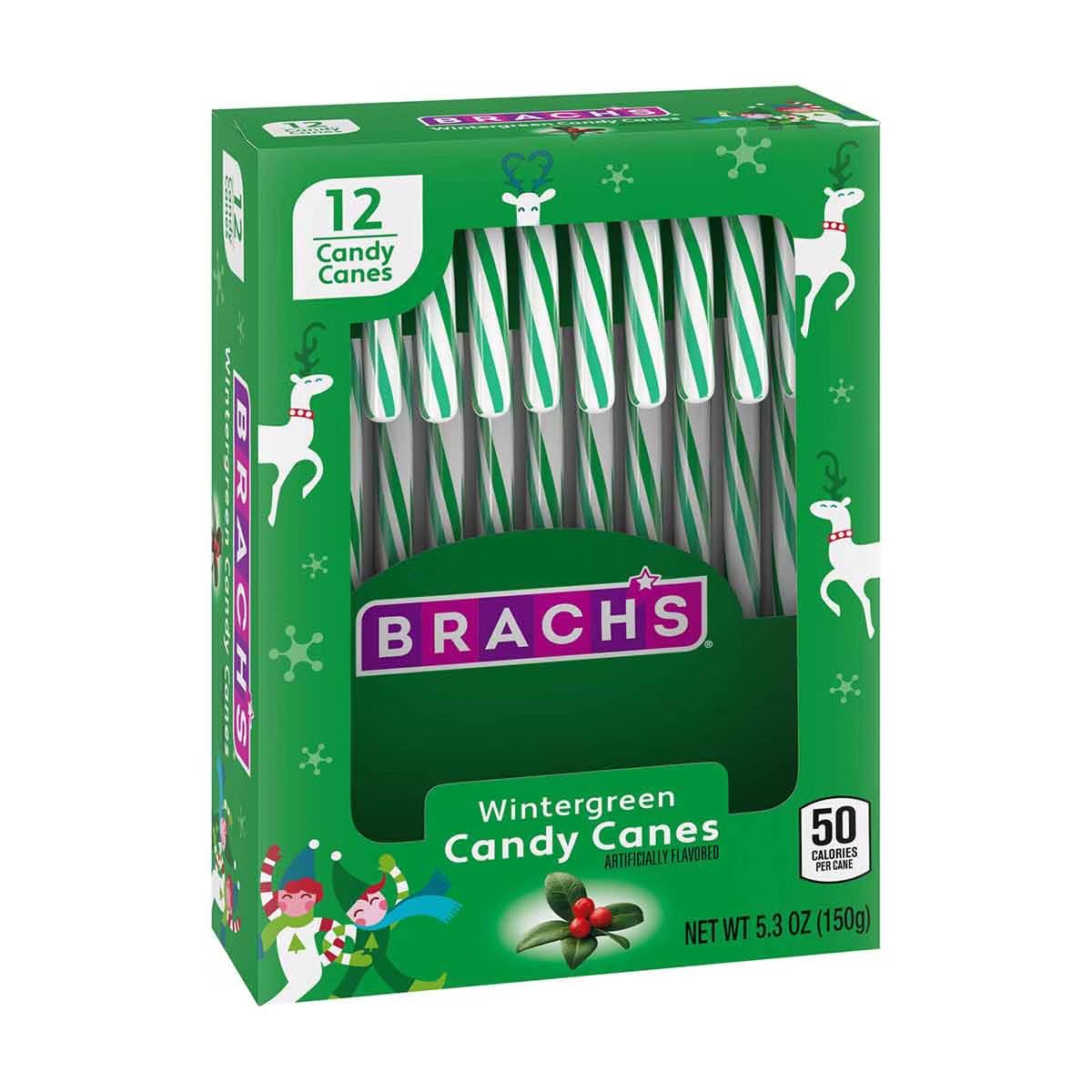 12pc Brach's Wintergreen Candy Cane Cradle