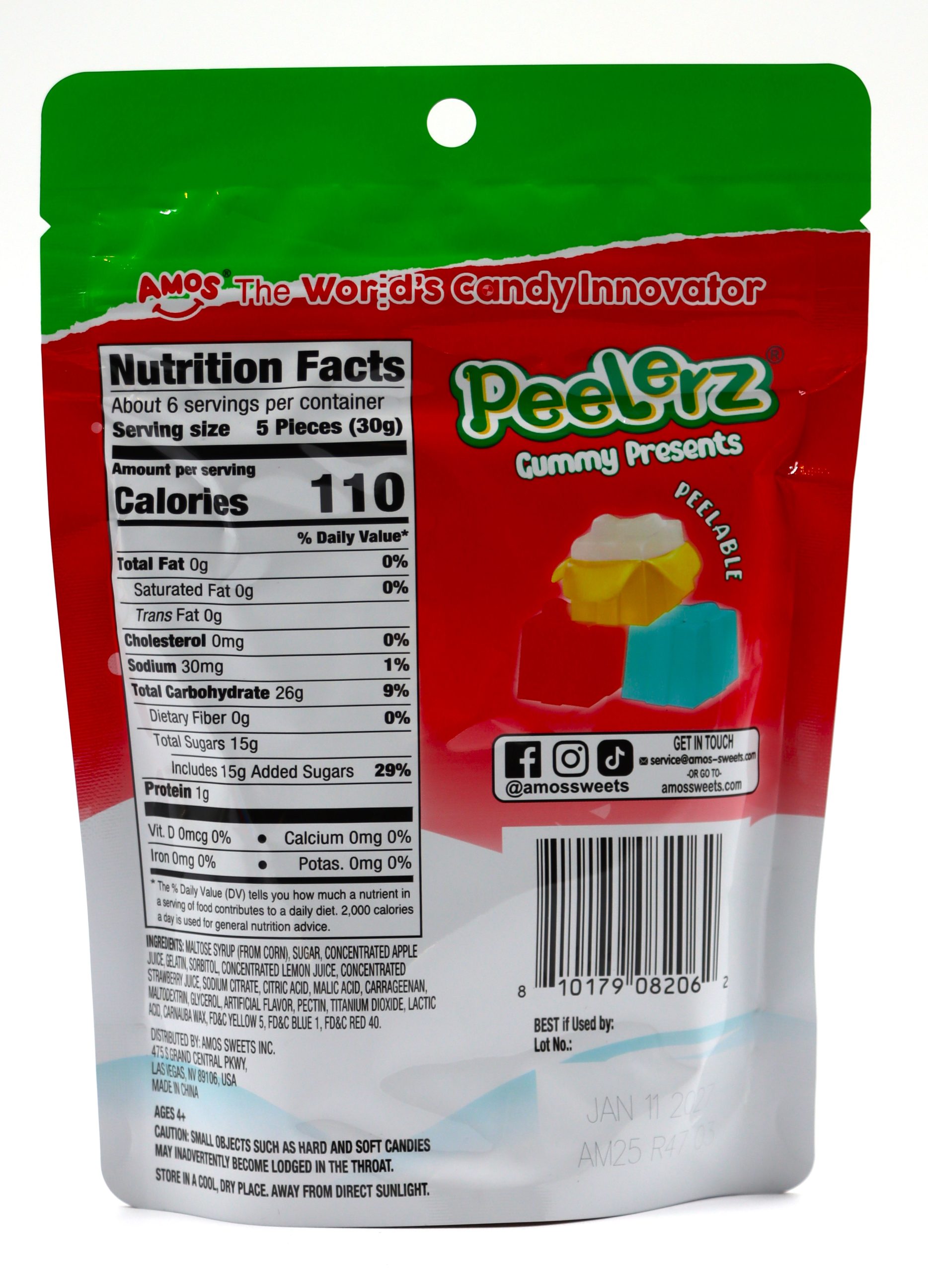 Amos Peelerz Holiday Gummy Tree, 6oz - Image 2