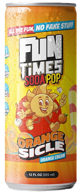 Fun Times Soda Pop - Orange Sicle Cream, 12fl oz Can