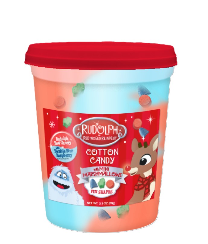 Holiday Rudolph Reindeer Cotton Candy w/Mini Marsh Tub - 2.3oz