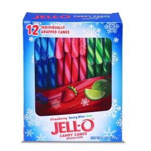 Jell-O 12ct Strawberry Berry Blue Lime Candy Canes