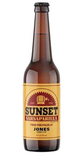 Jones Fallout Sunset Sarsaparilla, 12fl oz Glass Bottle Soda