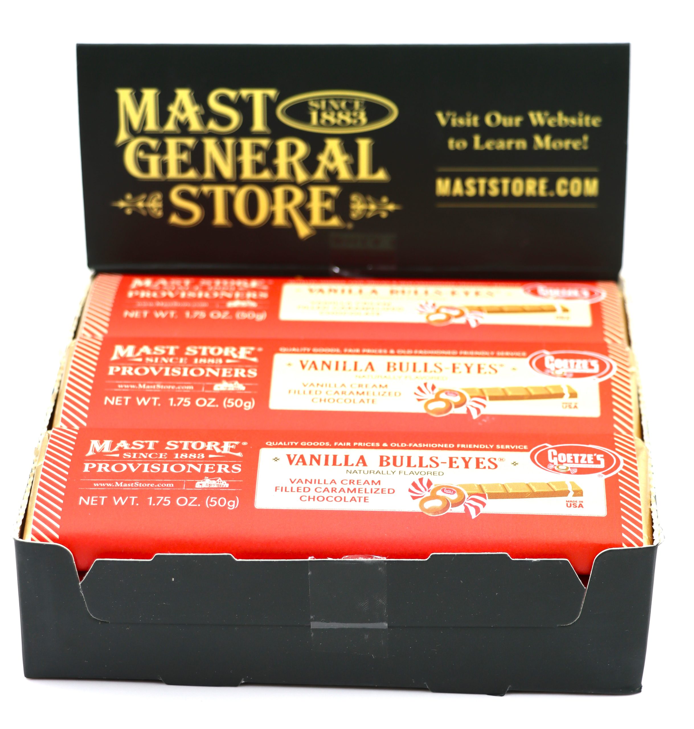 Mast General Chocolate Bar - Goetze's Vanilla Bullseye Candy Bar - Image 2