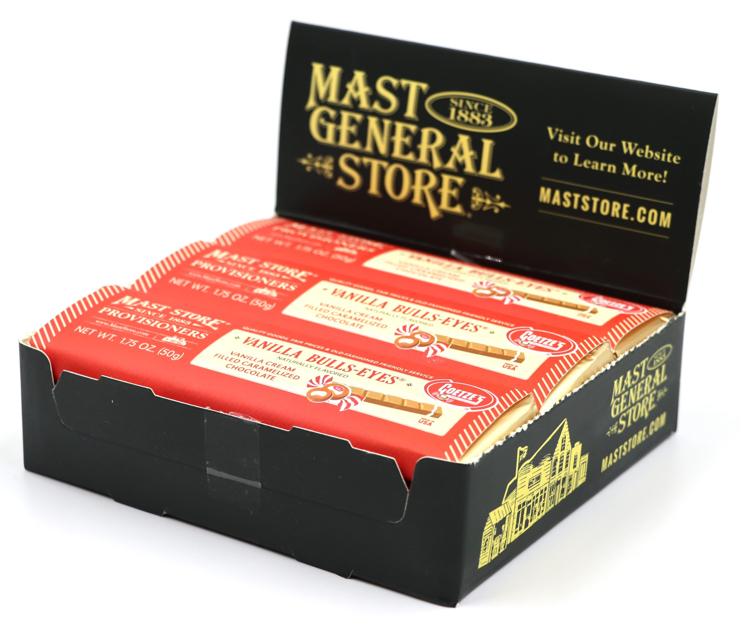 Mast General Chocolate Bar - Goetze's Vanilla Bullseye Candy Bar - Image 3