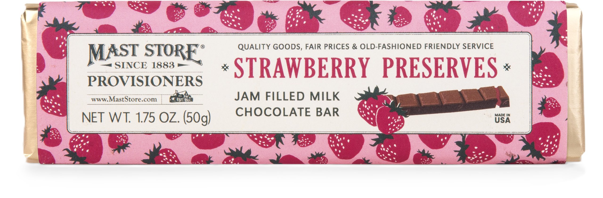 Mast General Chocolate Bar - Milk Strawberry Preserves Candy Bar