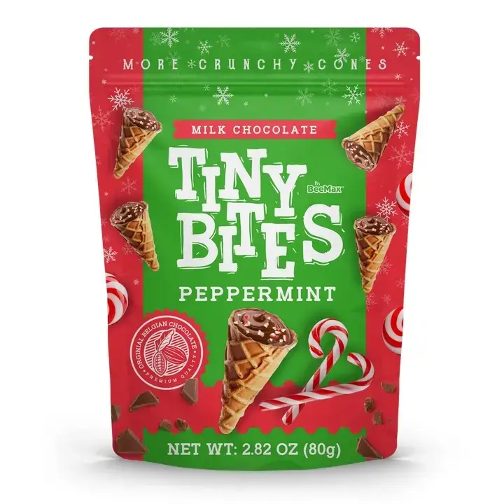 Tiny Bites Milk Chocolate Peppermint Waffle Cones 2.8oz