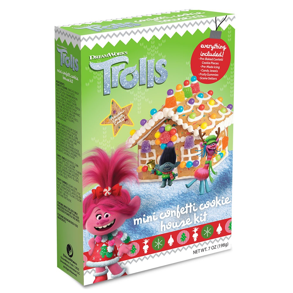 Trolls Mini Confetti Cookie "Gingerbread" House Kit