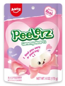 Amos Peelerz Valentine Gummy Hearts 6oz bag