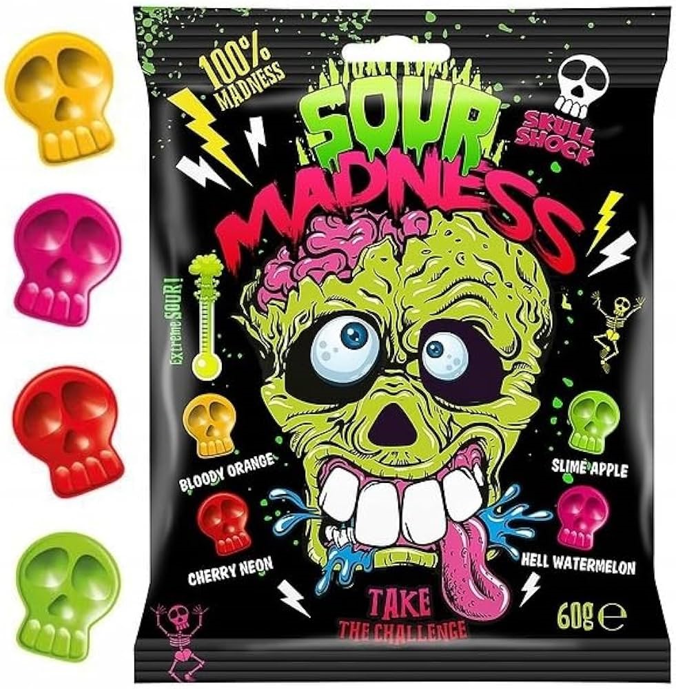 Limited Import - Sour Madness Fruit Hard Candy 60g