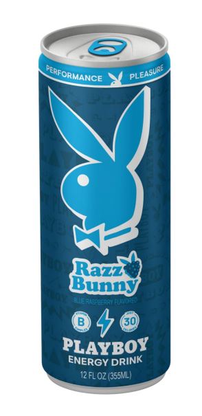 Playboy Energy Drink - Razz Bunny, 12oz can