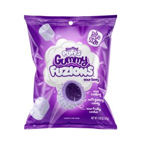 Stuffed Puffs Gummy Fuzions Sour Berry 4.36oz Bag