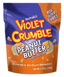 Violet Crumble Peanut Butter Bite-Sized Cubes 5.57oz Bag