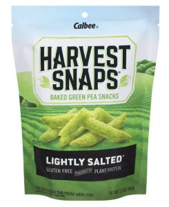 Harvest Snaps Baked Green Pea Snack, Lightly Salted, 3.3oz Bag