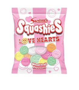 Limited Import - Swizzles Squashies -Love Hearts, 140g Peg Bag