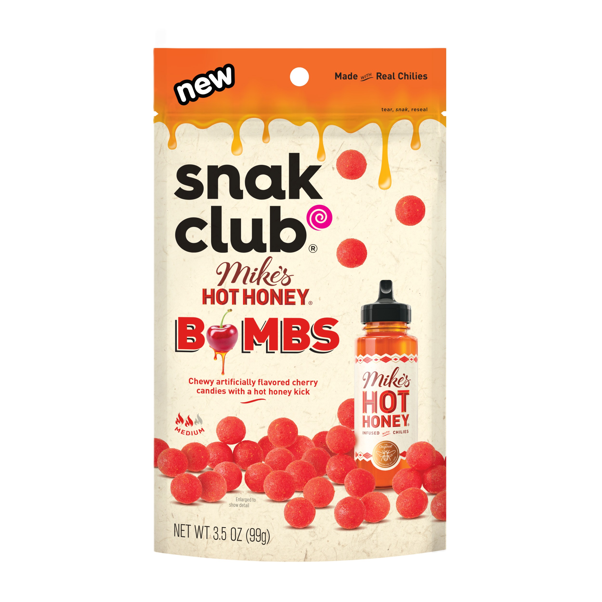 Snak Club Mike's Hot Honey Cherry Bombs 3.5oz Bag