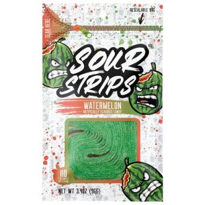 Sour Strips Watermelon 3.4oz Peg Bag